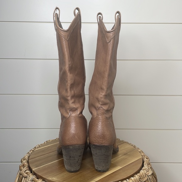 Frye Western Leather Tan Boots size 7 - Picture 3 of 8